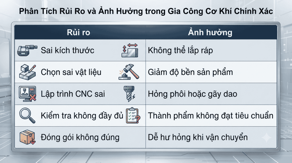 ảnh hưởng của gia công cơ khí chính xác