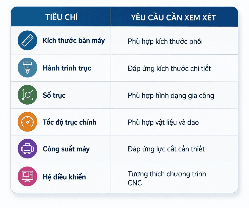Lựa chọn máy phay CNC