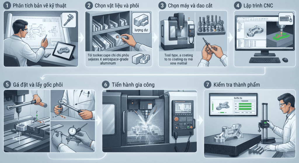 quy-trình gia công phay cnc tiêu chuẩn