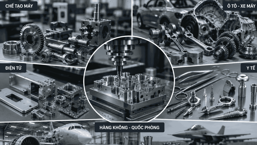 ứng dụng thực tế của gia công cơ khí chính xác